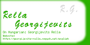 rella georgijevits business card